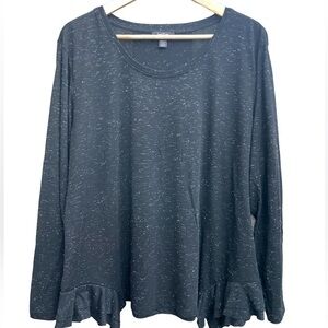 Lord & Taylor black top with ruffles